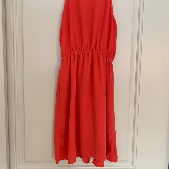 Coral Ruffle Mini Dress - Picture 5 of 5
